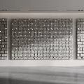 Modern Wall Decor Featuring Square Modules With Small Lights In Neat Geometric Arrangement 3d model