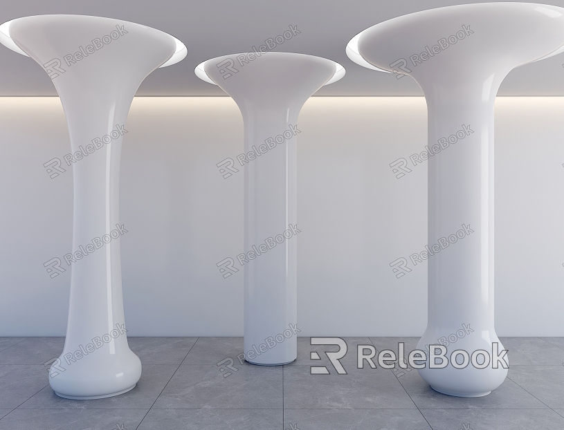 Interior Columns Special-shaped Columns Decorative Columns Package Columns Cylindrical Columns White Paint Columns model