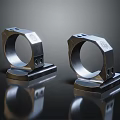 Metallic Hexagonal Ring Mechanical Parts With Base Holes And COO Logo