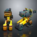 Mech Warrior Mech Soldier Machine Battlearm Mechanical Battlearm Machine Fighter Robot 3d model