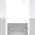 White Vertical Air Cooler Fan With Modern Grille Panel For Home Use