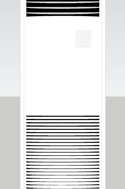 White Vertical Air Cooler Fan With Modern Grille Panel For Home Use 3d model