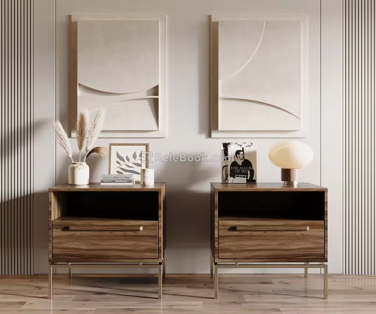 Chinese bedside table 3d model