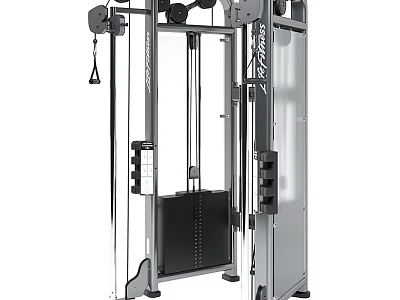 Multi Functional Home Gym Fitness Equipment With Steel Frame And Cable System 3d model