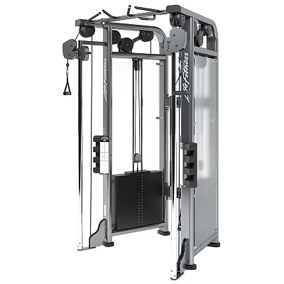 Multi Functional Home Gym Fitness Equipment With Steel Frame And Cable System 3d model