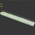 Urban Footpath Structure With Street Lamps Paving Tiles And Green Belt