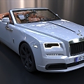 Rolls-Royce convertible sports car silver bullet car supercar 3d model