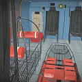US Coast Guard Sikorsky MH-60T Jayhawk Rescue Helicopter with Cabin Interior Details