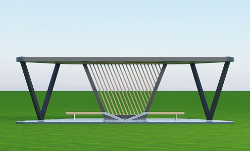 Landscape gallery pavilion 3d model