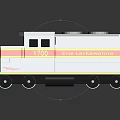 Yellow and Gray Electric Toy Train with Red Stripes 7400 Light and Sound for Kids