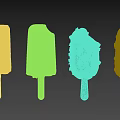 Snack Shop Featuring Tasty Assorted Popsicles With Colorful Layers And Chocolate Nuts