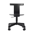 Modern Black Single Chair With Adjustable Height And Rolling Wheels 3d model