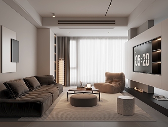 modern living room 3d model