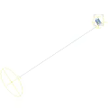 Golden Rope Knot Decorative Accessory With Metal Parts On Blue Background