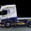 DAF Western Transport Co Truck With White Blue Yellow Design And Modern Transportation Look