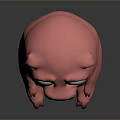 Pink Cartoon Pig Character With Big Eyes Sitting In Plump Body Design