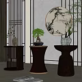 New Chinese style combination of several sides and several corners 3d model