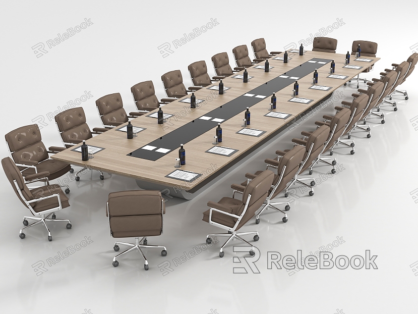 Conference table and chair combination model