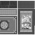 Traditional Landscape Pavilion Design With Circular Decorative Patterns And Brick Structure
