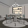 Hotel Mahjong Room Interior Design With Modern Lighting Comfortable Seats And Mahjong Table