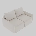 Modern Beige Two Seater Sofa With Comfortable Cushions And Sleek Design