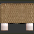 Woven Square Stool Furniture With Natural Woven Texture And Wooden Legs Design