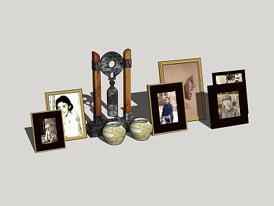 Various Decorative Photo Frames In Different Styles With Ornamental Display And Designs 3d model