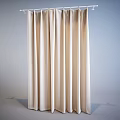 Beige Curtains Soft Texture Elegant Drapes Simple Style for Modern Home Decor