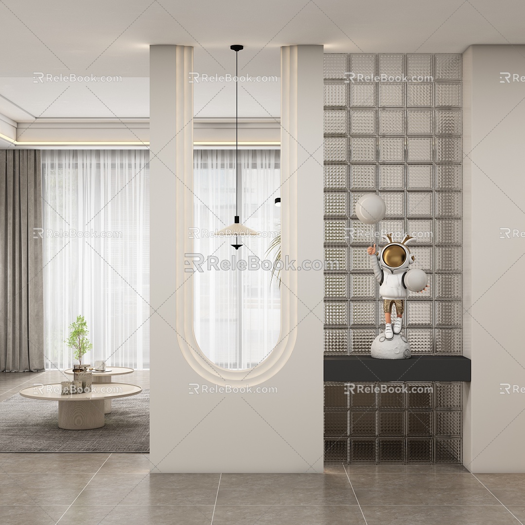 Entrance aisle partition model