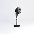 Modern Technology Exhibition Hall Featuring Pedestal Fan With Black Base And Silver Blades
