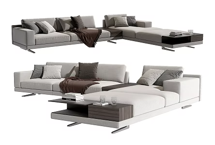 Modern Minotti corner multiplayer sofa 3d model