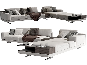 Modern Minotti corner multiplayer sofa 3d model