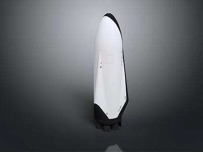 Modern Sleek Conical Device In White And Black With Wheels At The Bottom 3d model