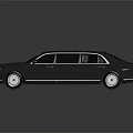 Luxury Black Limousine Exterior With Sleek Surface And Shiny Finish