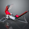 Red And Gray Adjustable Fitness Equipment With Ergonomic Seat For Strength Training