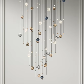Modern chandelier crystal chandelier 3d model