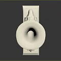 White Classical Garden Ornament With Winged Cat Sculpture And Pedestal Base