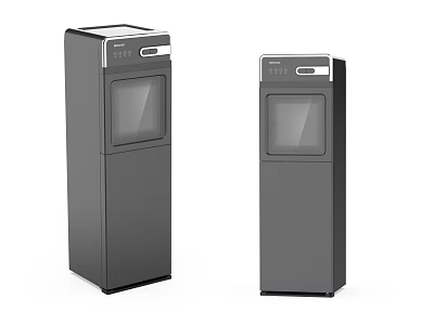 Two Modern Black Standing Water Dispensers As Home Daily Electrical Appliances 3d model