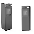 Two Modern Black Standing Water Dispensers As Home Daily Electrical Appliances