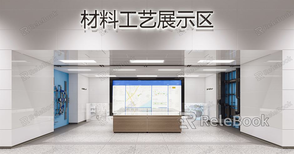 Modern Exhibition Area Subway Station Material Craft Exhibition Area model