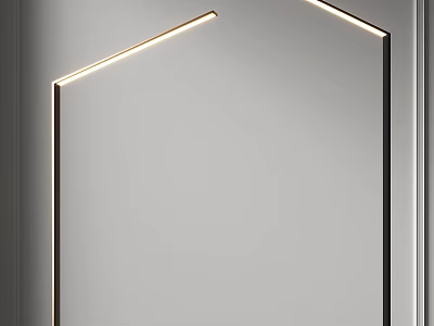 Modern Minimalist Floor Lamp With Sleek Frame And LED Illumination Design 3d model