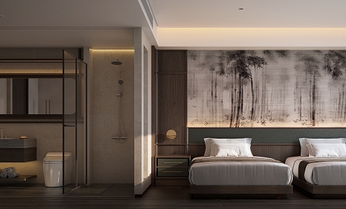 Hotel New Chinese Room 3d model