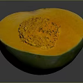 Fresh Ripe Mango Cut Open Showing Juicy Yellow Flesh Green Skin and Central Seed