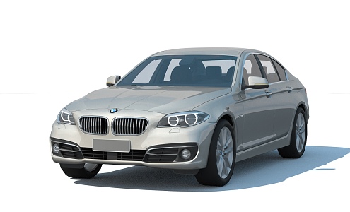 BMW 5 Series 2014 BMW has fewer simple mold surfaces 3d model