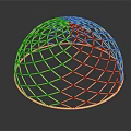 Golden 3D Wireframe Sphere With Intricate Geometric Pattern Design Structure