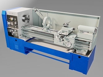 modern machine tool lathe 3d model