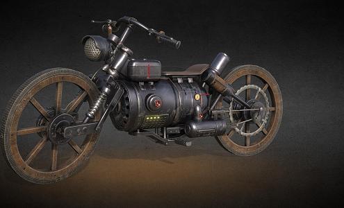 INDUSTRIAL LOFT MOTORCYCLE 3d model