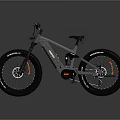 Gray Electric Mountain Bicycle With Modern Design And Wide Off Road Tires