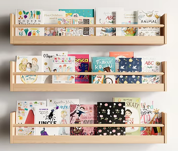 Modern Children's Books Cartoon Picture Books 3d model