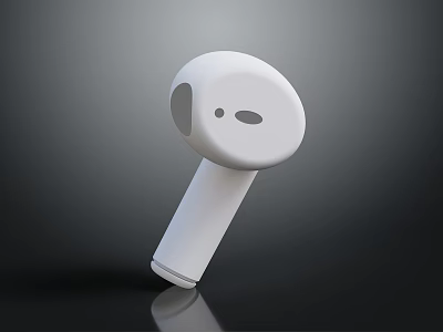 White Wireless Earbuds Charging Case Featuring Sleek Modern Design And Smooth Finish 3d model